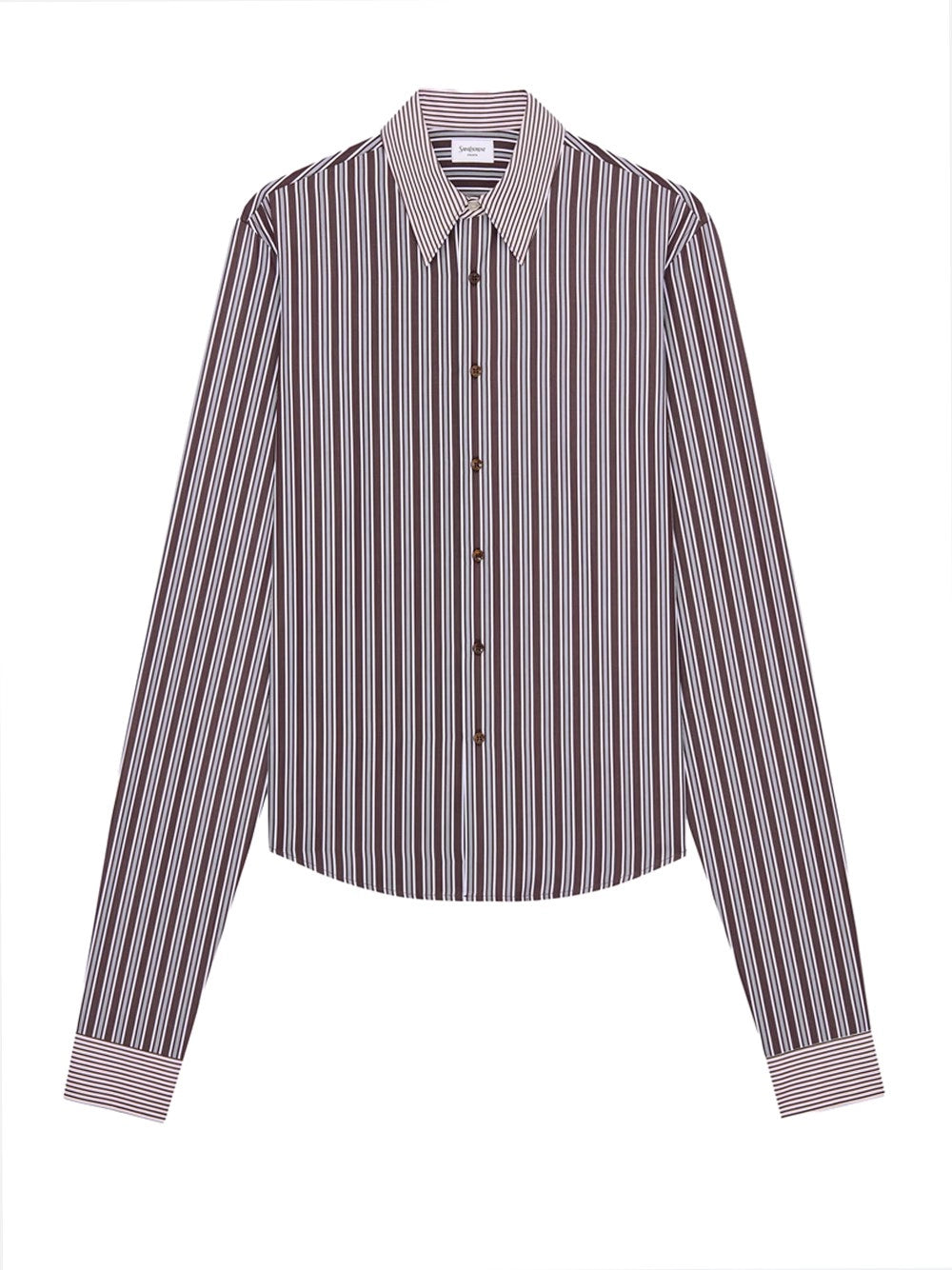 Saint laurent Saint Laurent Men Winchester Shirt In Striped Cotton Poplin