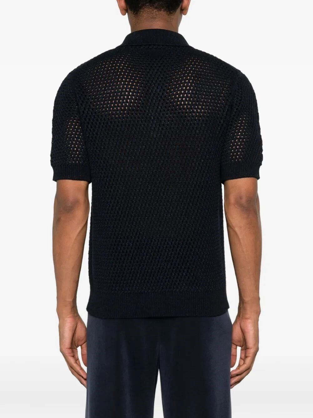 Prada Men Cotton Linen Polo Neck