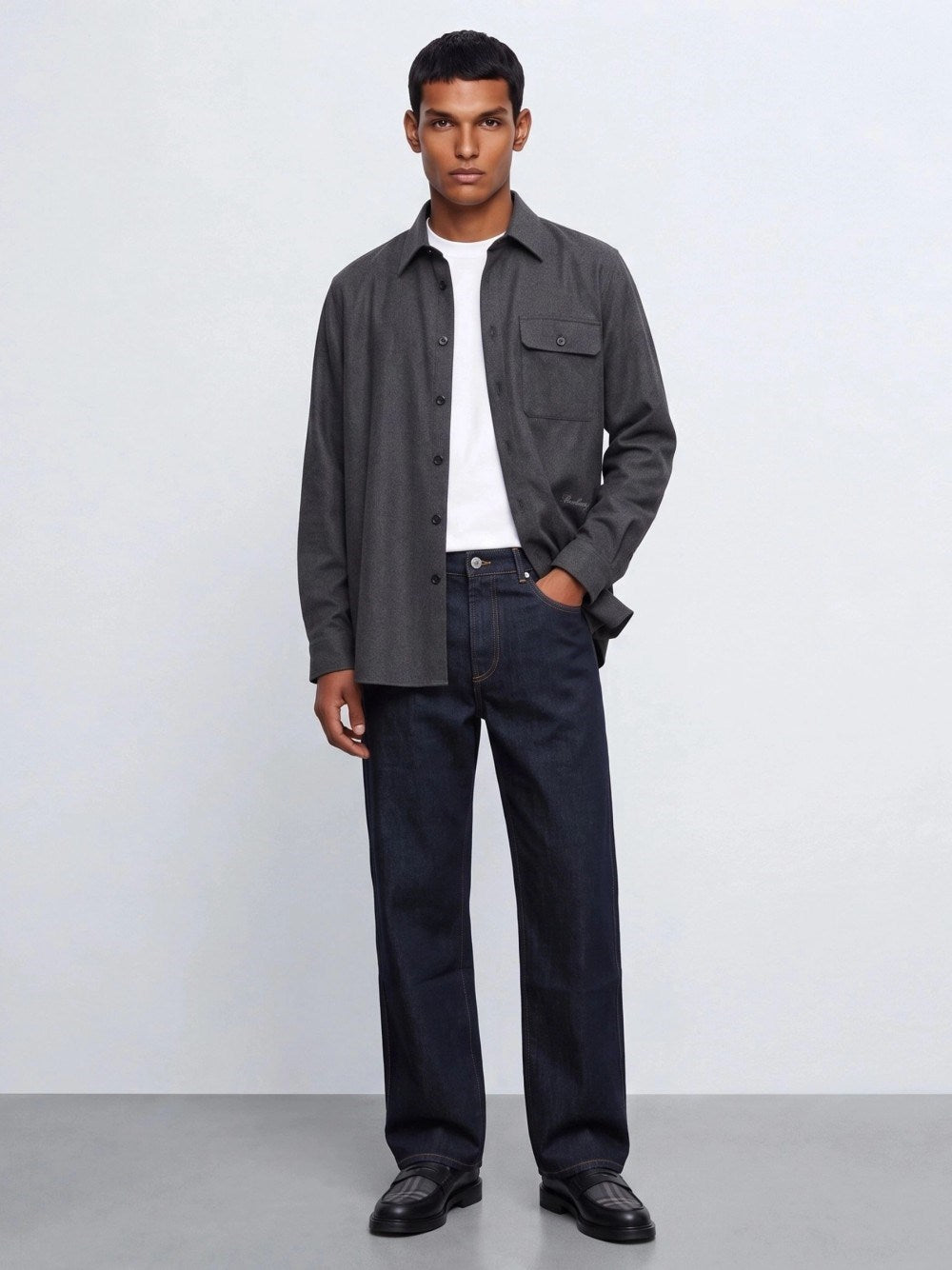Burberry Burberry Men Wool And Cashmere Overshirt