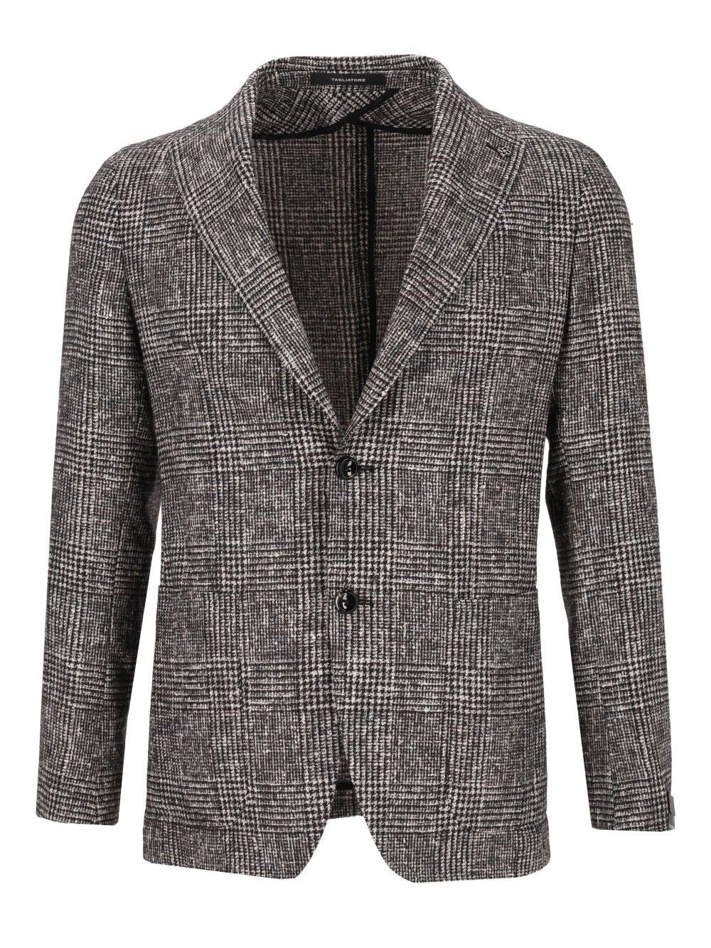 Tagliatore Tagliatore Men Prince Of Wales Alpaca Blazer