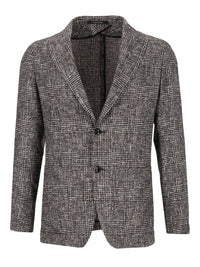 Tagliatore Tagliatore Men Prince Of Wales Alpaca Blazer