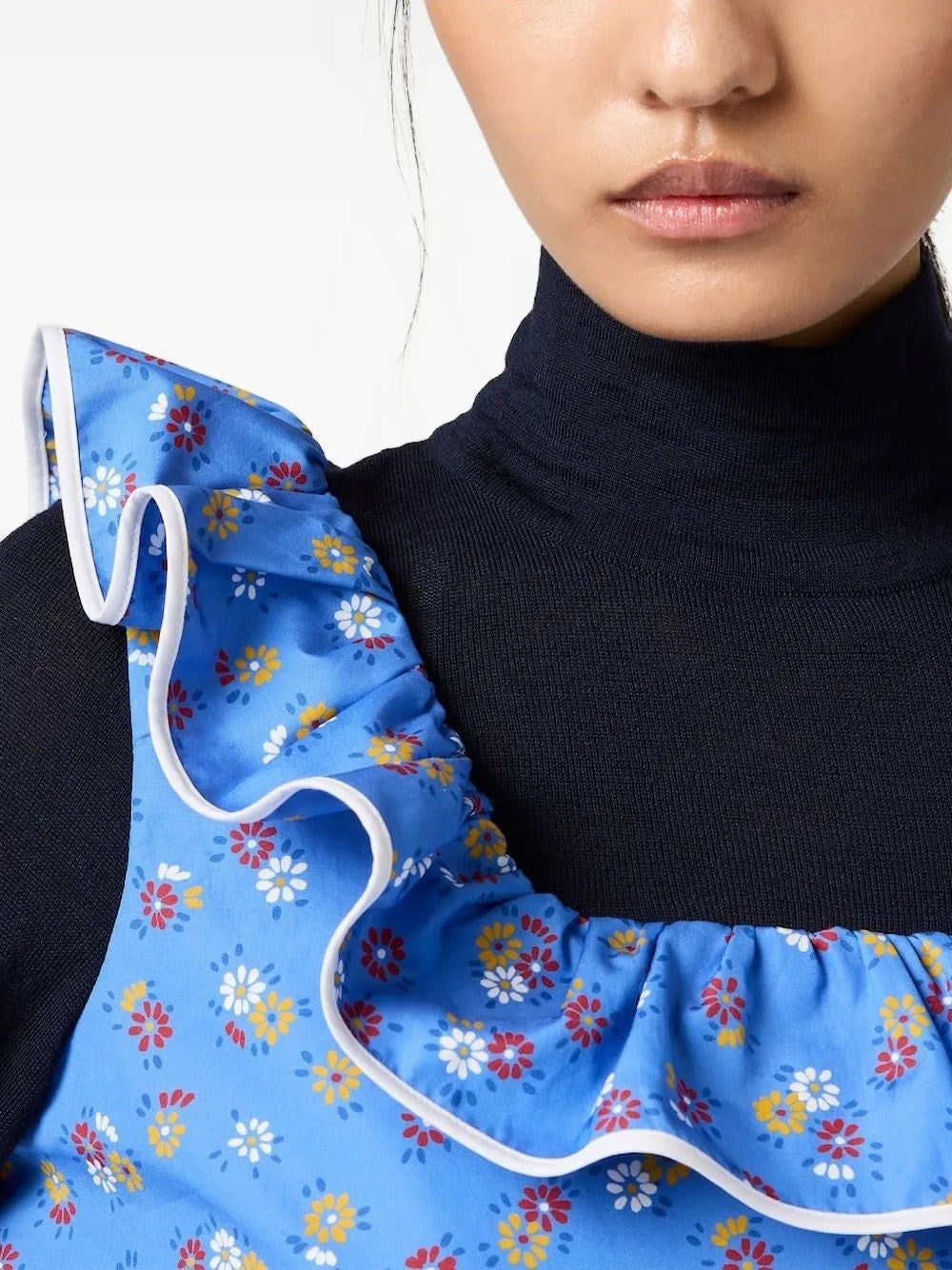 Miu Miu Women Poplin And Wool Sweater