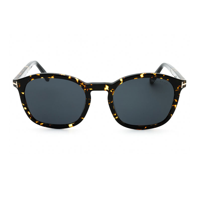 Tom Ford Square Full Rim, with a Dark Havana frame and Smoke lens.