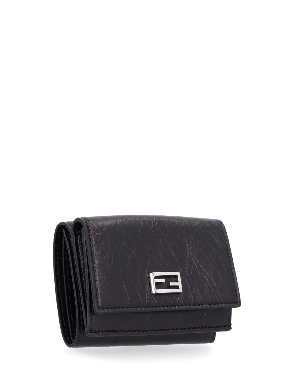 Fendi Fendi Women Mini Trifold Leather Wallet