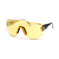 Carrera Carrera Sunglasses Shield Rimless, Yellow Black Frame and Yellow Gold Mirror Lens FLAGLAB1204CWET