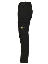 Stone Island Men Cargo Trousers In Broken Cotton Twill