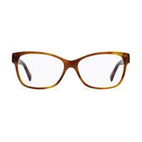 Dior Eyeglasses Rectangle Full Rim, Light Havana Frame and Clear Demo Lenses Lens LADYDIORO20SX700