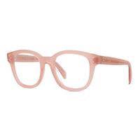 Celine Eyeglasses Square Full Rim, Shiny Pink Frame and Clear Demo Lenses Lens CL50098I074