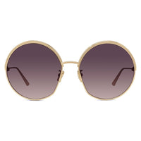 Dior Dior Sunglasses Round Full Rim, Gold Frame and Gradient Bordeaux Lens EVERDIORR1UB0D1