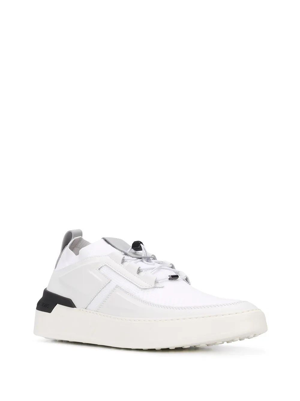 Tods Leather Mesh No-Code Low-Top Sneakers White