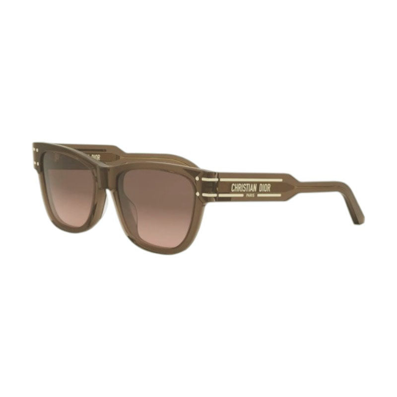 Dior Dior Sunglasses Square Full Rim, Shiny Brown Frame and Brown Gradient Lens DIORSIGNATURES6U64F1