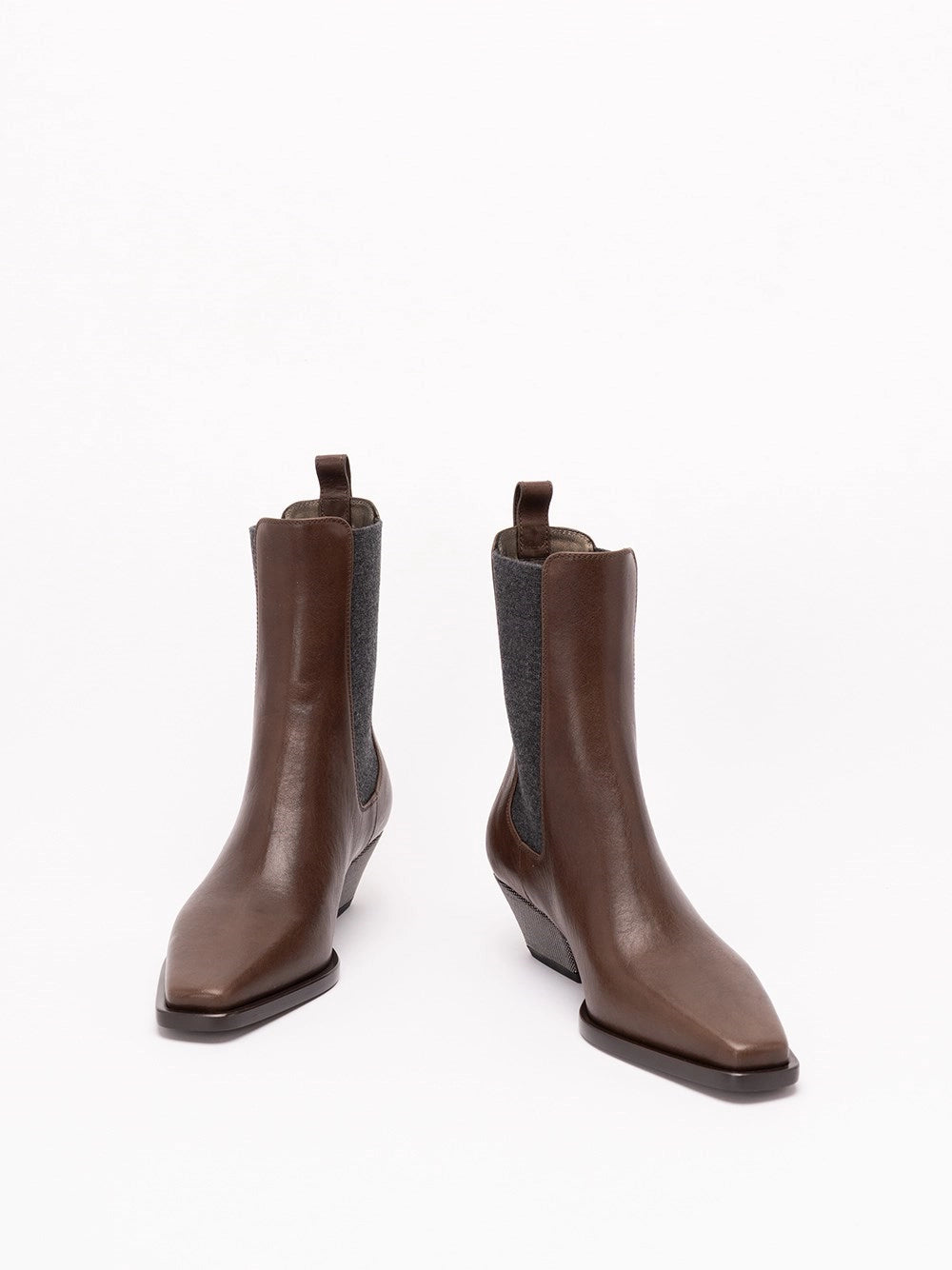 Brunello Cucinelli Women Leather Chelsea Boots