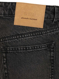 Ami Men Large Fit Bermuda Shorts Used Denim