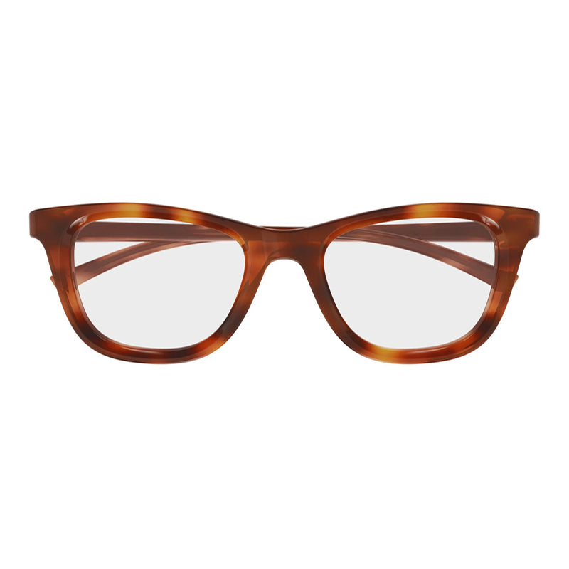 Gucci Gucci Eyeglasses Square Full Rim, Havana Frame and Clear Demo Lenses Lens GG1945O002