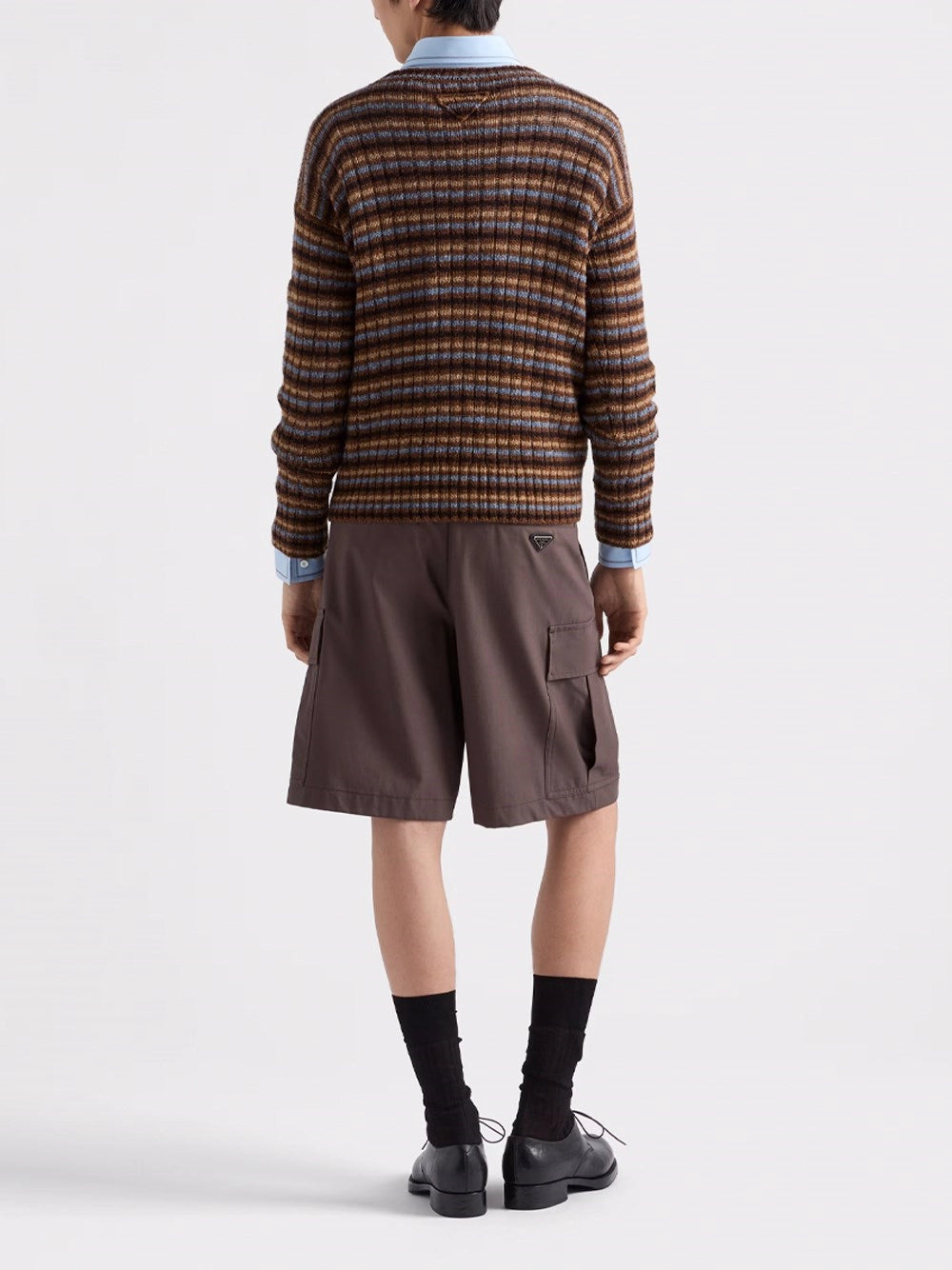 Prada Men Shetland Wool Boat Neck Sweater
