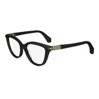 Salvatore Ferragamo Eyeglasses Cat Eye Full Rim, Shiny Black Frame and Clear Demo Lens Lens SF2974001