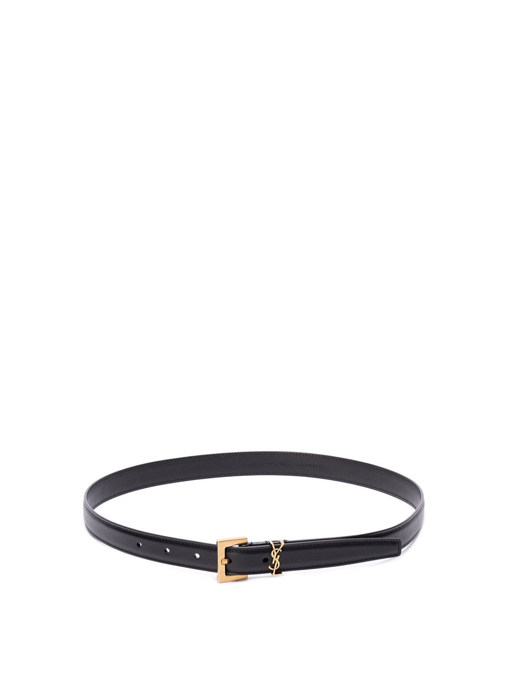 Saint laurent Saint Laurent Women Cassandre Thin Belt In Smooth Leather