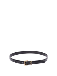 Saint laurent Saint Laurent Women Cassandre Thin Belt In Smooth Leather