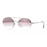 Tom Ford Tom Ford Sunglasses Browline Full Rim, Shiny Palladium Frame and Pink Gradient Mirror Lens FT066816Z