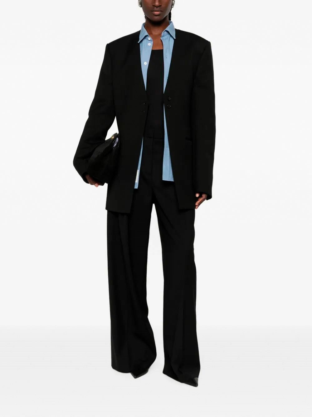 Peserico Women Wool Gabardine Palazzo Pants