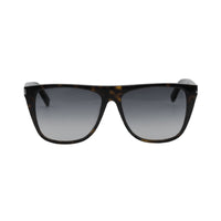 Saint Laurent Sunglasses Square Full Rim, Havana Frame and Grey Gradient Lens SL1/F003