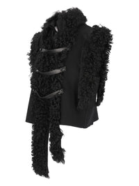Fendi Women Black Wool And Sheepskin Gilet