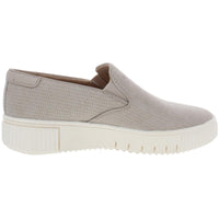 Tia Womens Perforated Faux Leather Slip-On Sneakers