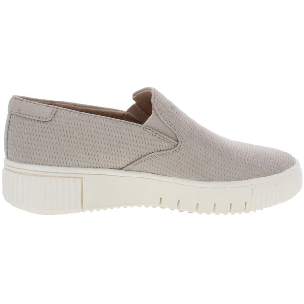Tia Womens Faux Leather Comfort Slip-On Sneakers
