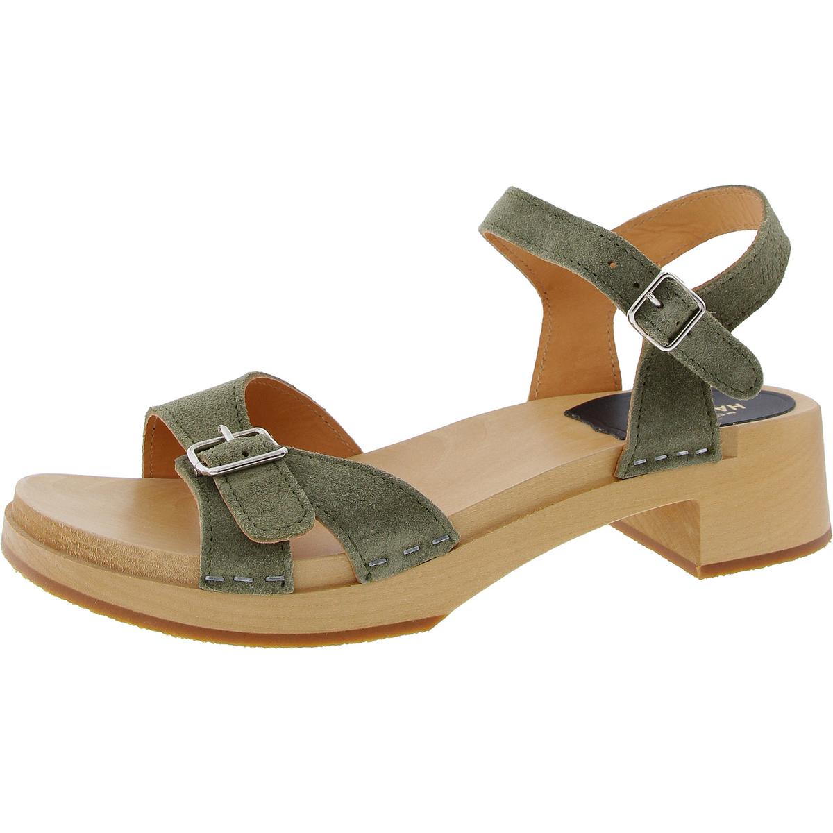 Womens Buckle Leather Ankle Strap