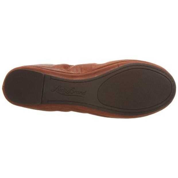 Emmie Womens Leather Round Toe Ballet Flats