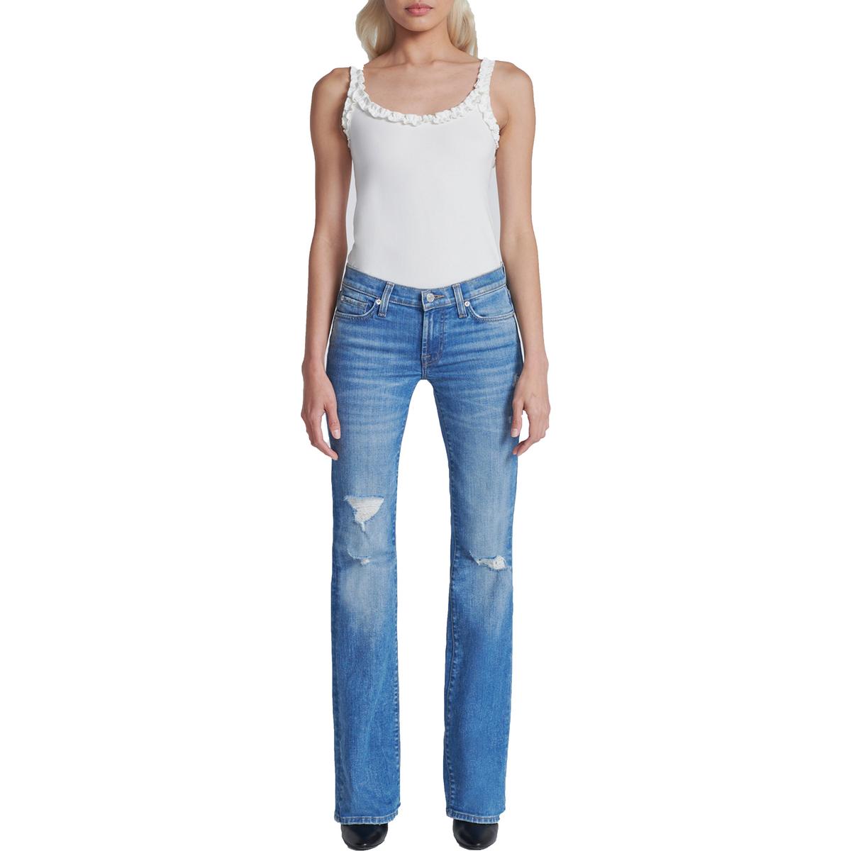 Original Womens Distressed Denim Bootcut Jeans
