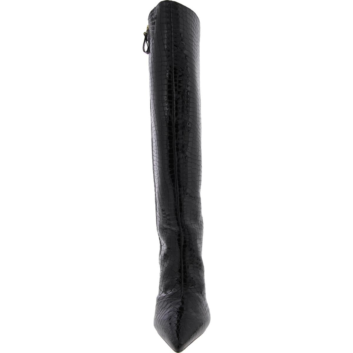 Kyra Womens Pointed Toe Zipper Knee-High Boots