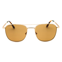Lacoste Sunglasses Aviator Full Rim, Gold Frame and Brown Lens L269S710