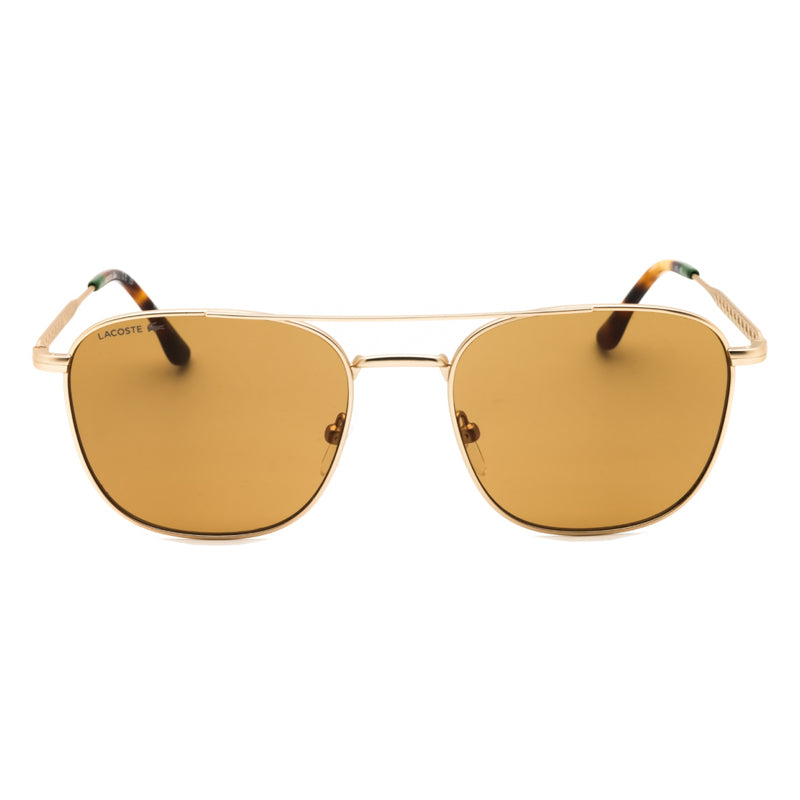Lacoste Sunglasses Aviator Full Rim, Gold Frame and Brown Lens L269S710