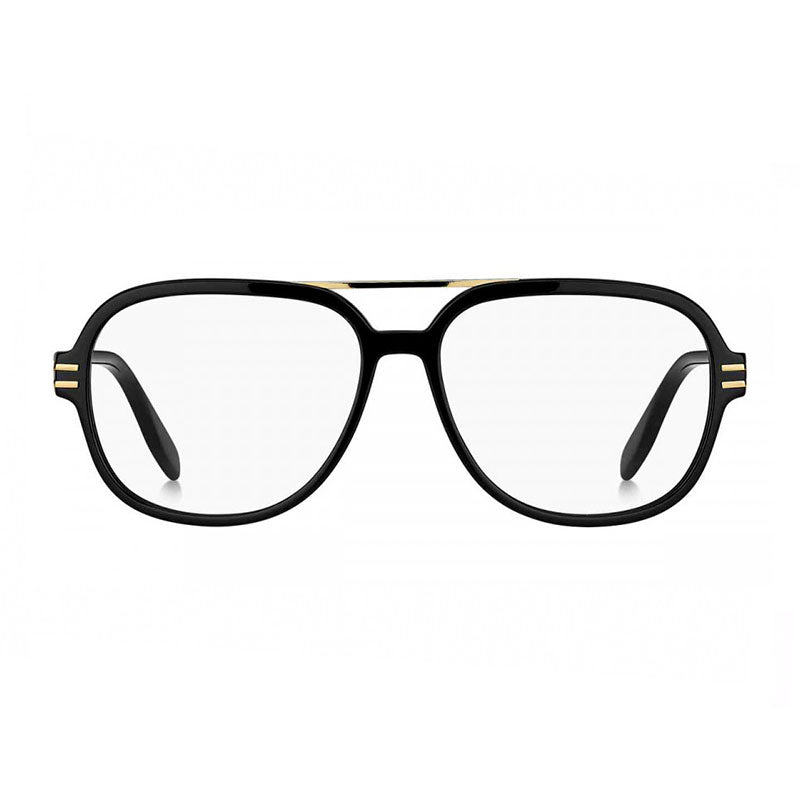 Marc Jacobs Eyeglasses Square Full Rim, Black Frame and Clear Demo Lenses Lens MARC638080700