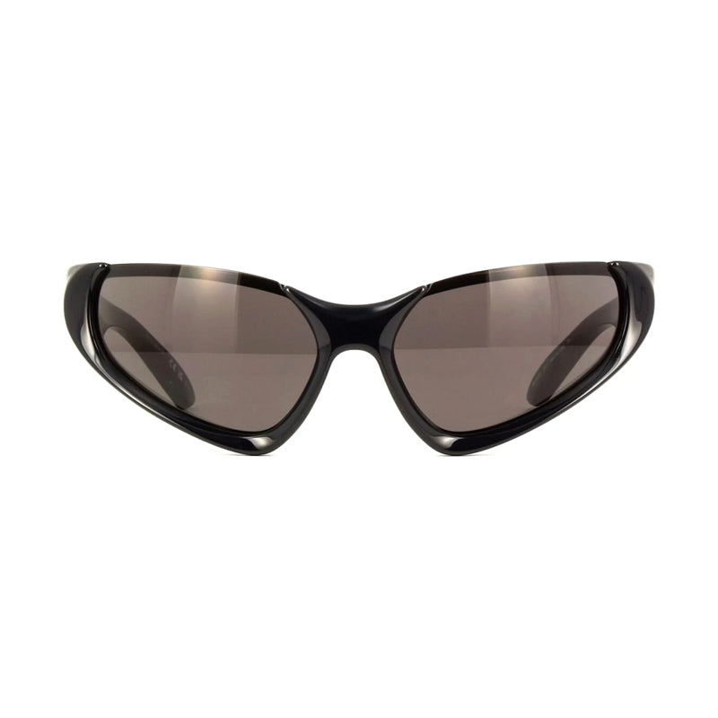 Balenciaga Balenciaga Sunglasses Geometric Semi Rim, Black Frame and Grey Lens BB0202S001