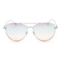 Tom Ford Tom Ford Sunglasses Aviator Full Rim, Shiny Palladium Frame and Purple Gradient Mirror Lens FT078416Z