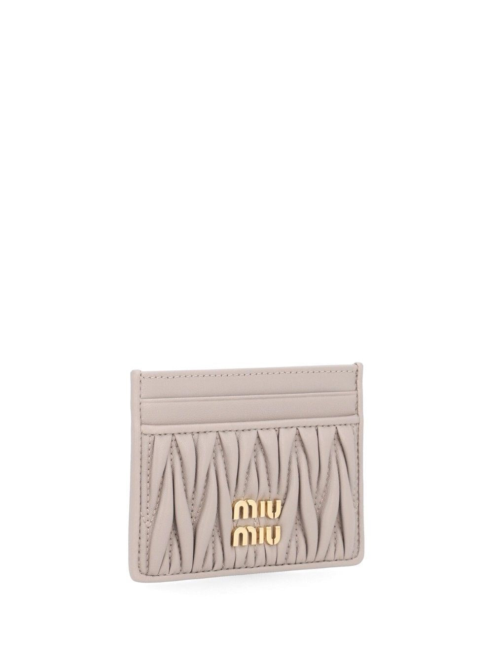 Miu Miu Miu Miu Women Matelassé Leather Card Holder
