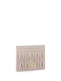 Miu Miu Miu Miu Women Matelassé Leather Card Holder