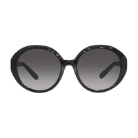 Salvatore Ferragamo Sunglasses Round Full Rim, Black Frame and Grey Gradient Lens SF1067S001