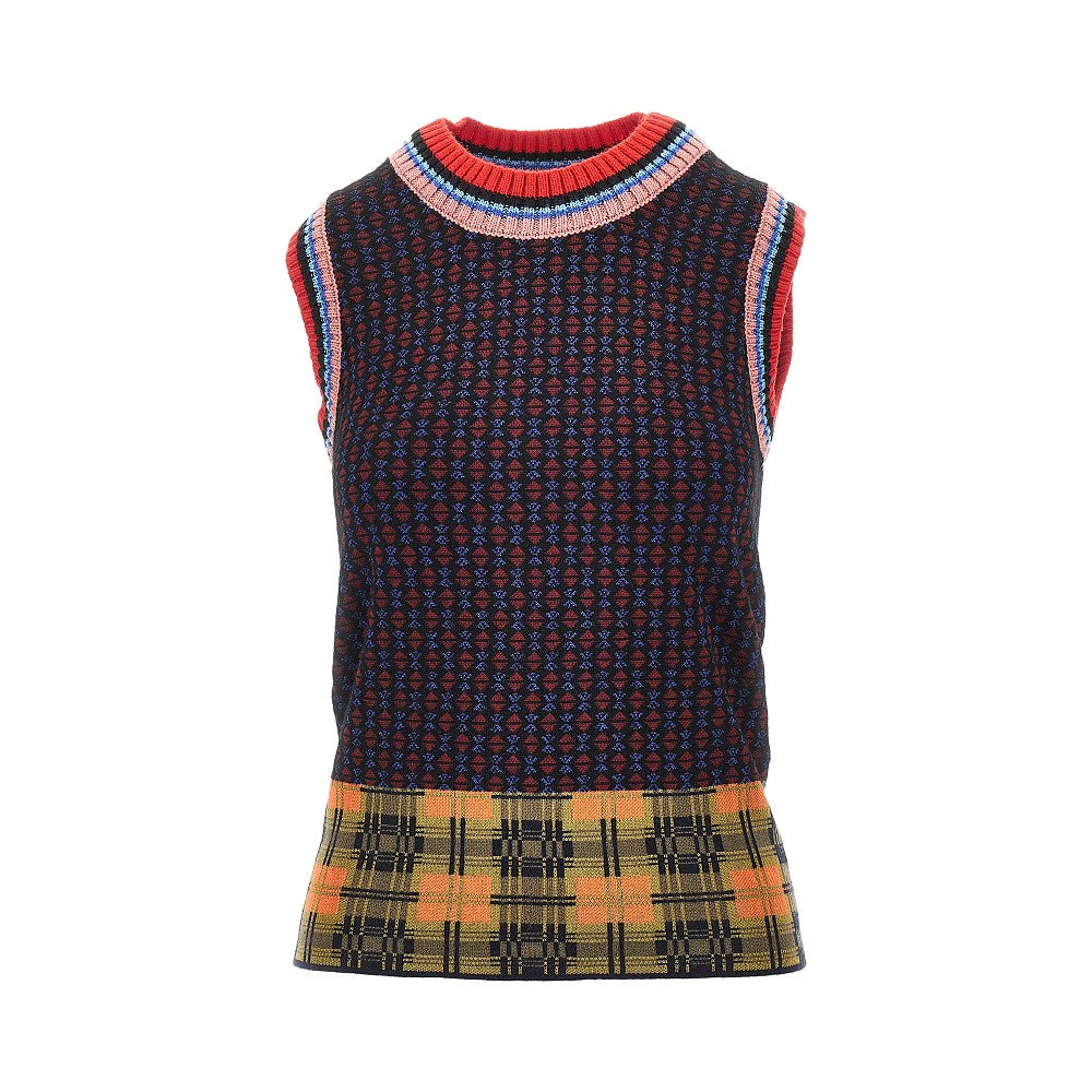 Dries Van Noten Women Jacquard Wool-Blend Vest