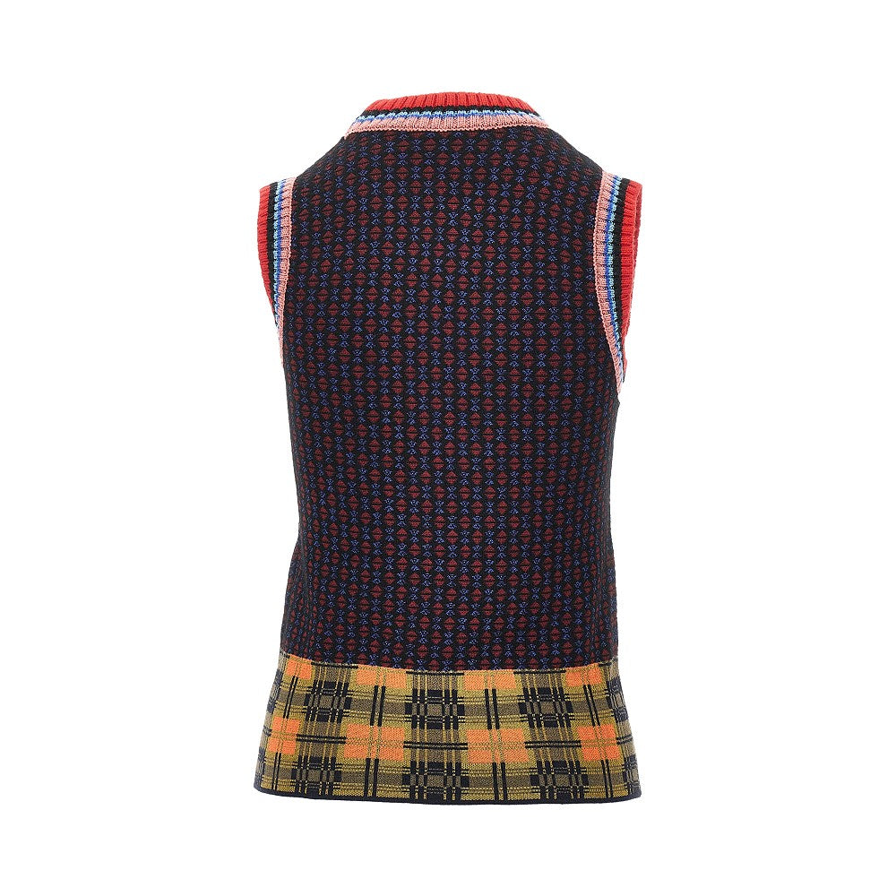 Dries Van Noten Women Jacquard Wool-Blend Vest