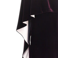 Alberta Ferretti Women Long Velvet Dress With Cape Detail