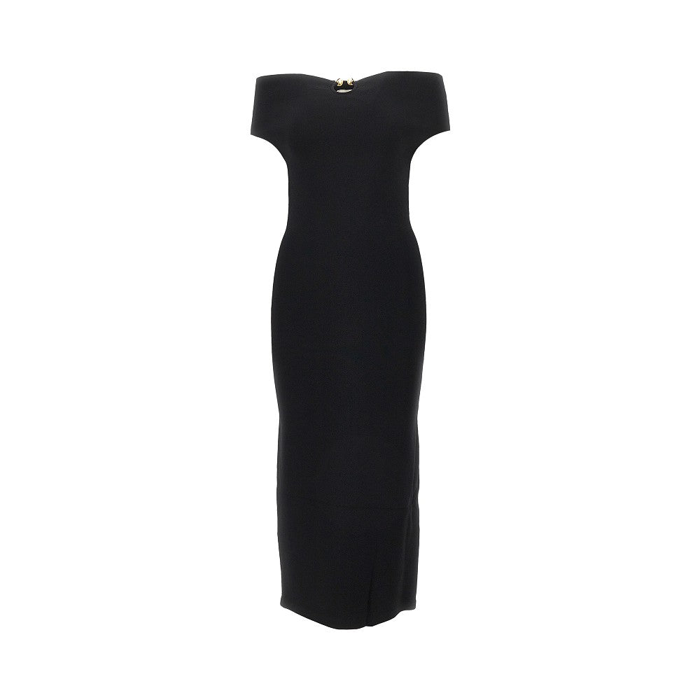 Alberta Ferretti Women Knitted Midi Dress With Metal Detail