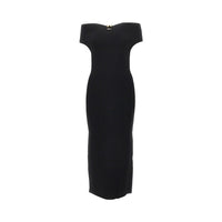 Alberta Ferretti Women Knitted Midi Dress With Metal Detail