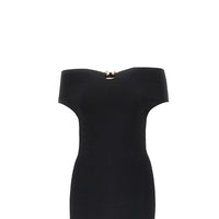 Alberta Ferretti Women Knitted Midi Dress With Metal Detail