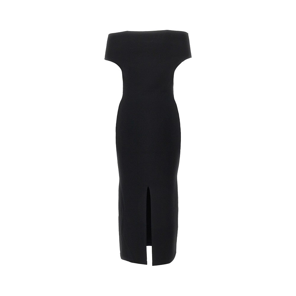 Alberta Ferretti Women Knitted Midi Dress With Metal Detail