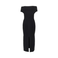 Alberta Ferretti Women Knitted Midi Dress With Metal Detail
