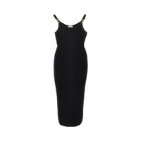 Versace Women Knitted Midi Dress With Medusa Motif