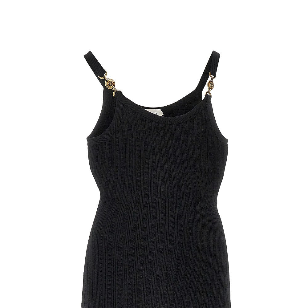 Versace Women Knitted Midi Dress With Medusa Motif